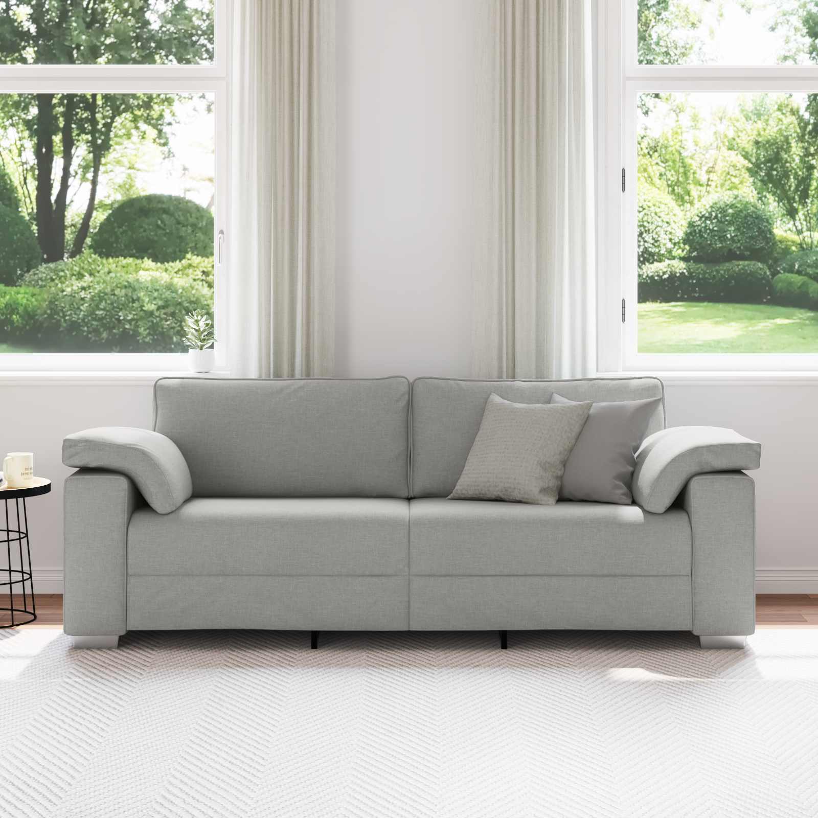 vidaXL Sofa 3-osobowa Szary chmur 220 cm tkanina