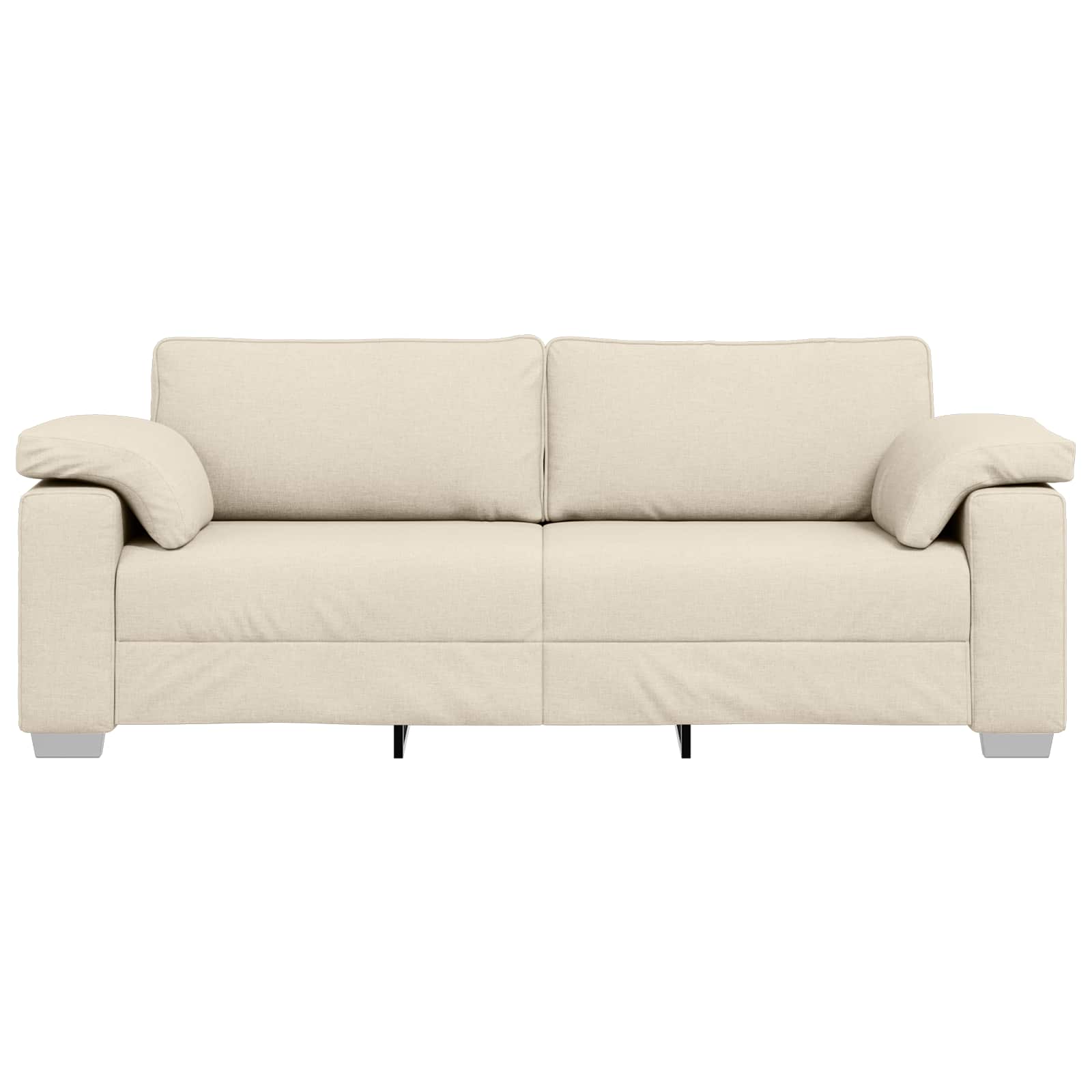 vidaXL Sofa 3-osobowa Beżowy 220 cm Tkanina lniana