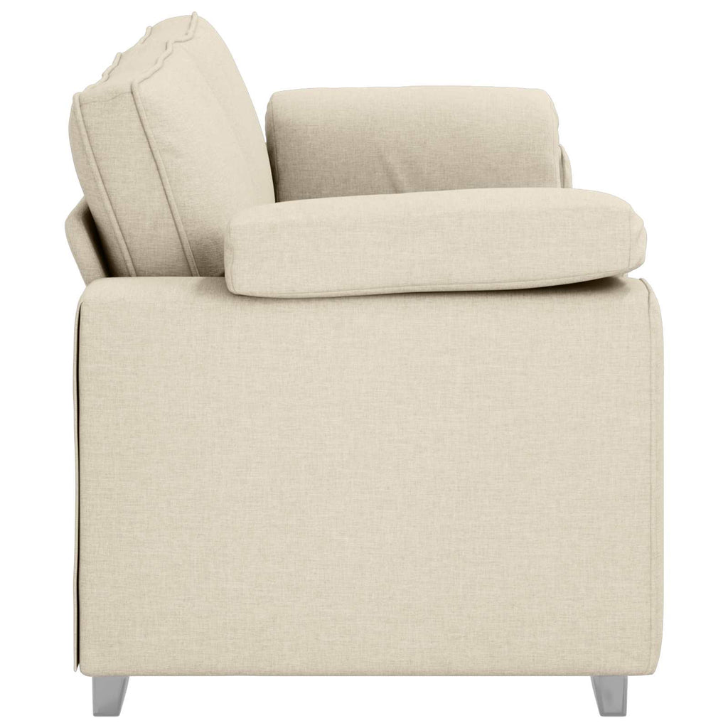 vidaXL Sofa 3-osobowa Beżowy 220 cm Tkanina lniana