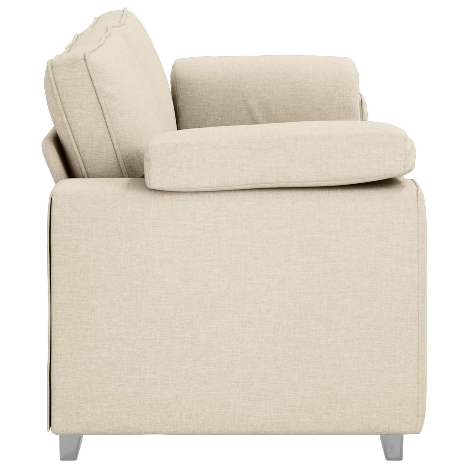 vidaXL Sofa 3-osobowa Beżowy 220 cm Tkanina lniana