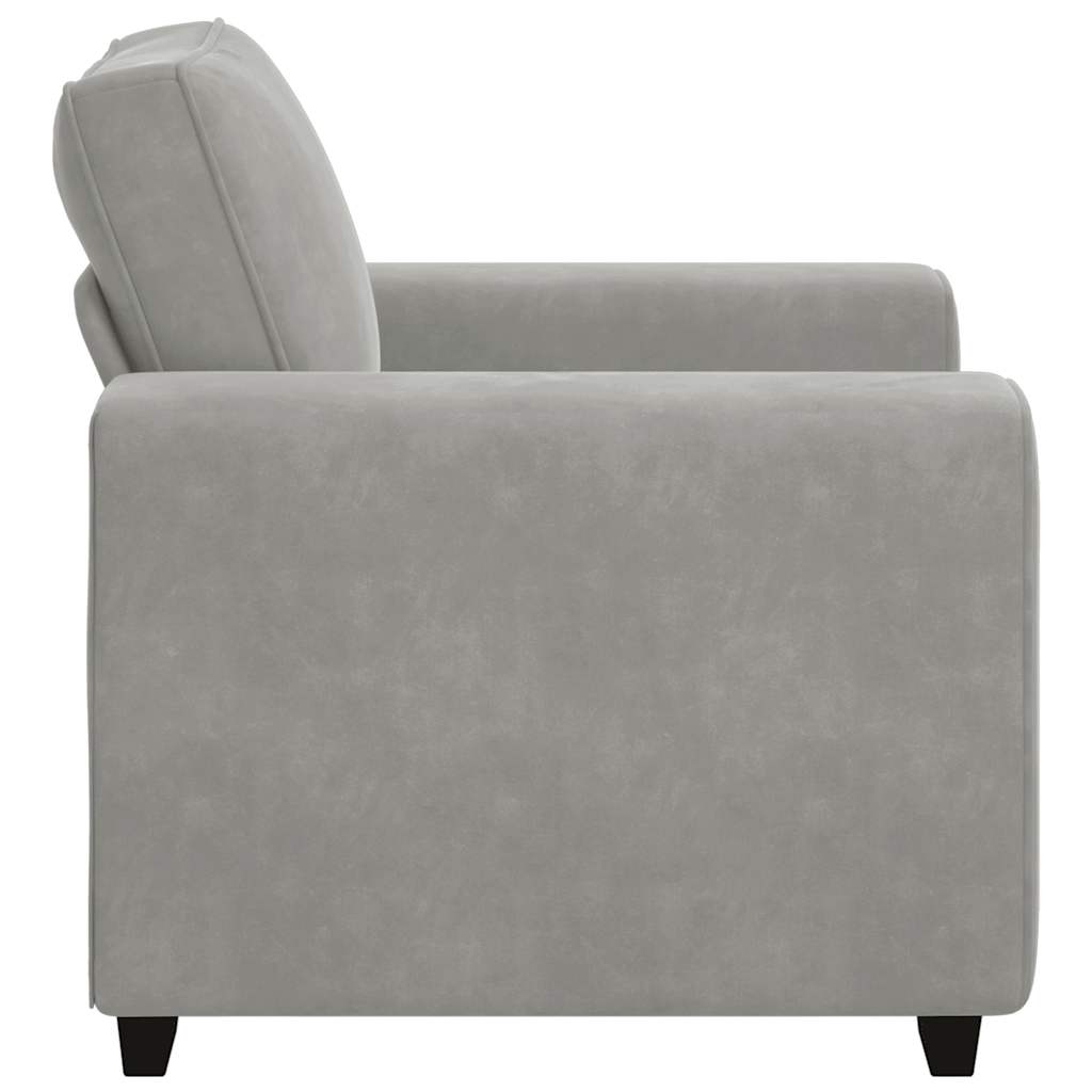 vidaXL Sofa Fotel Jasnoszary 100x77x82 cm Aksamit