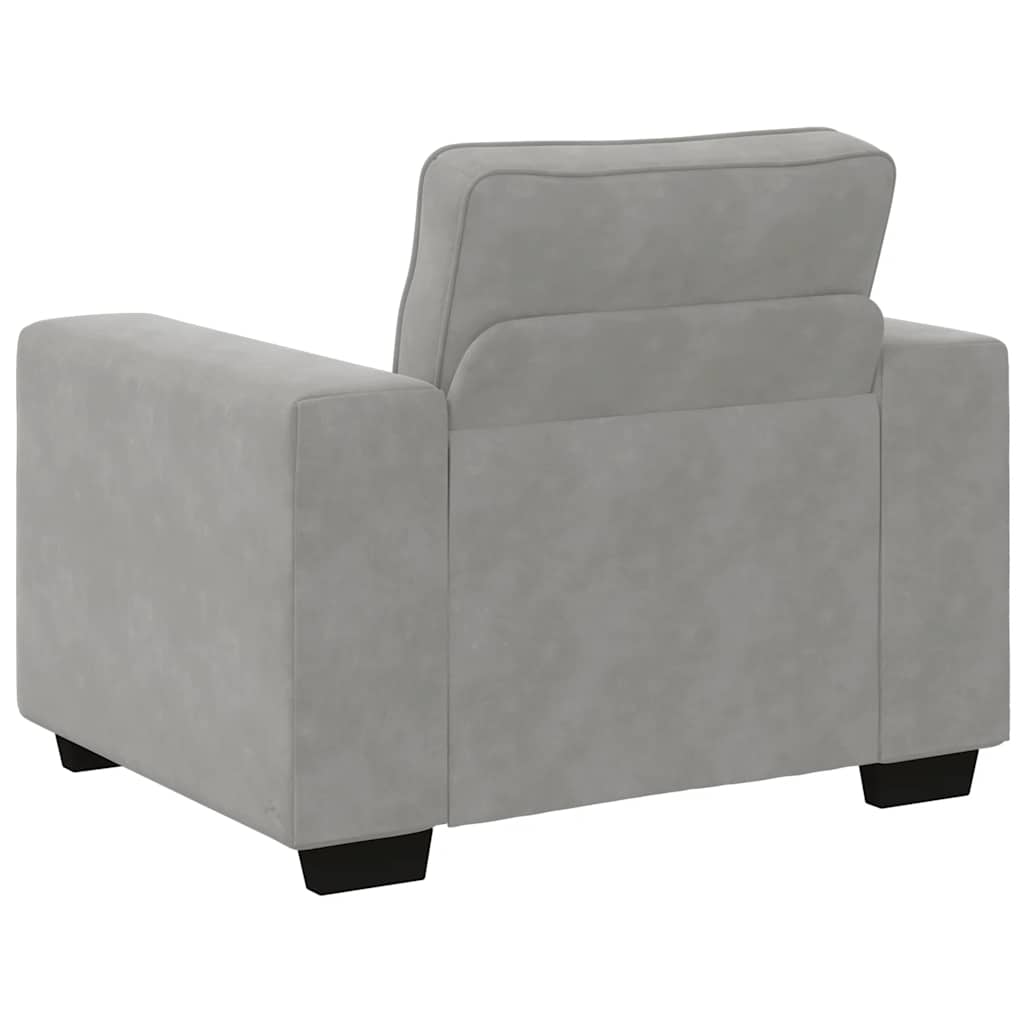 vidaXL Sofa Fotel Jasnoszary 100x77x82 cm Aksamit