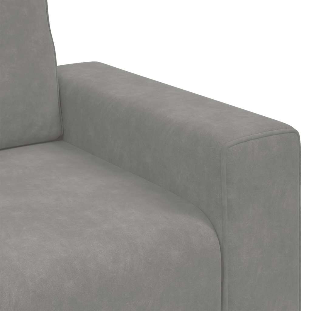 vidaXL Sofa Fotel Jasnoszary 100x77x82 cm Aksamit