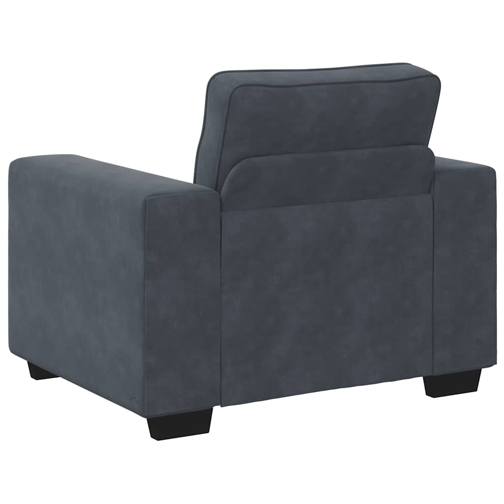 vidaXL Sofa Fotel Ciemnoszary 100x77x82 cm Aksamit