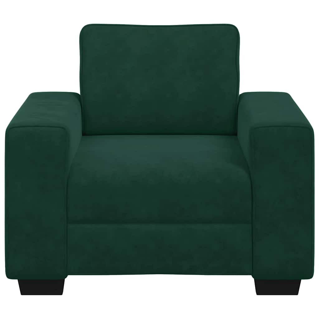vidaXL Sofa Fotel Ciemnozielony 100x77x82 cm Aksamit