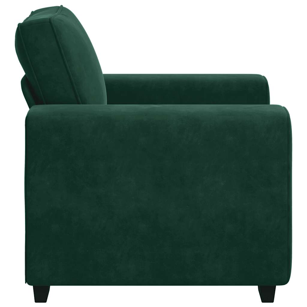 vidaXL Sofa Fotel Ciemnozielony 100x77x82 cm Aksamit