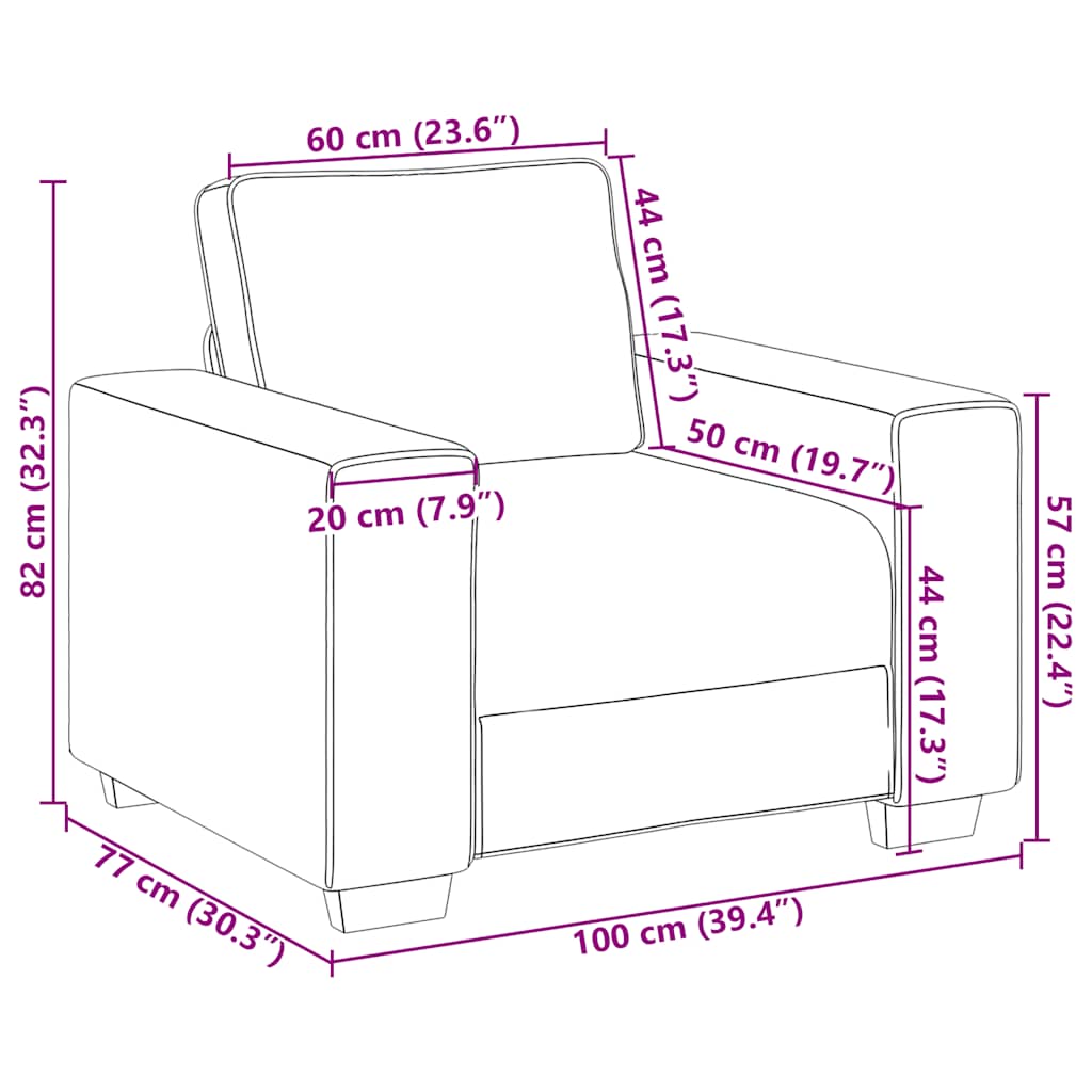 vidaXL Sofa Fotel Ciemnozielony 100x77x82 cm Aksamit