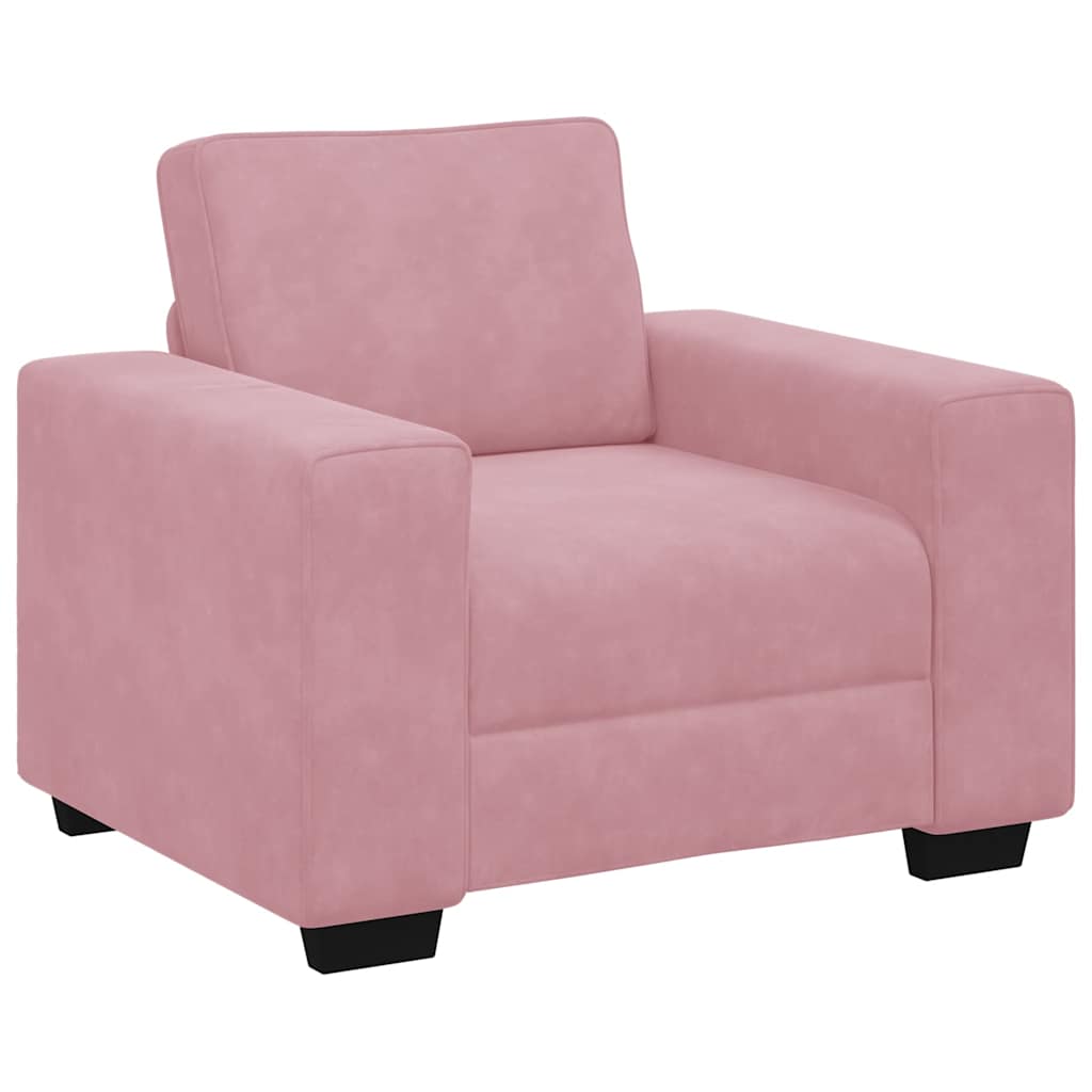vidaXL Sofa Fotel Różowy 100x77x82 cm Aksamit