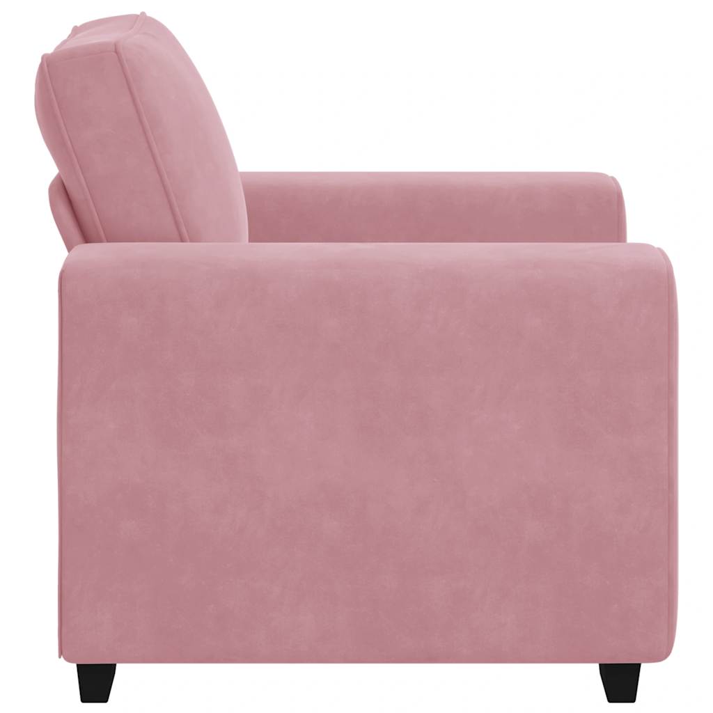 vidaXL Sofa Fotel Różowy 100x77x82 cm Aksamit