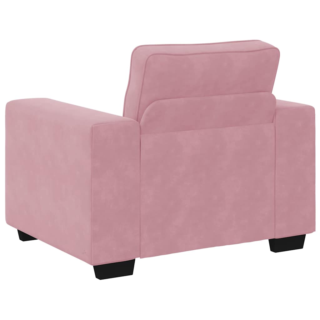 vidaXL Sofa Fotel Różowy 100x77x82 cm Aksamit