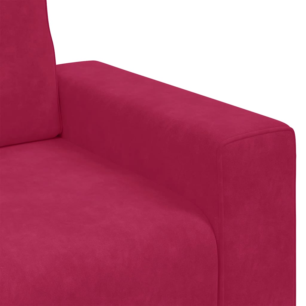 vidaXL Sofa Fotel Wino Czerwone 100x77x82 cm Aksamit