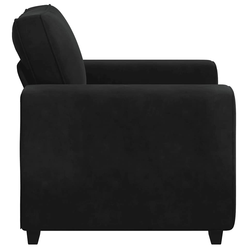 vidaXL Sofa Fotel Czarny 100x77x82 cm Aksamit