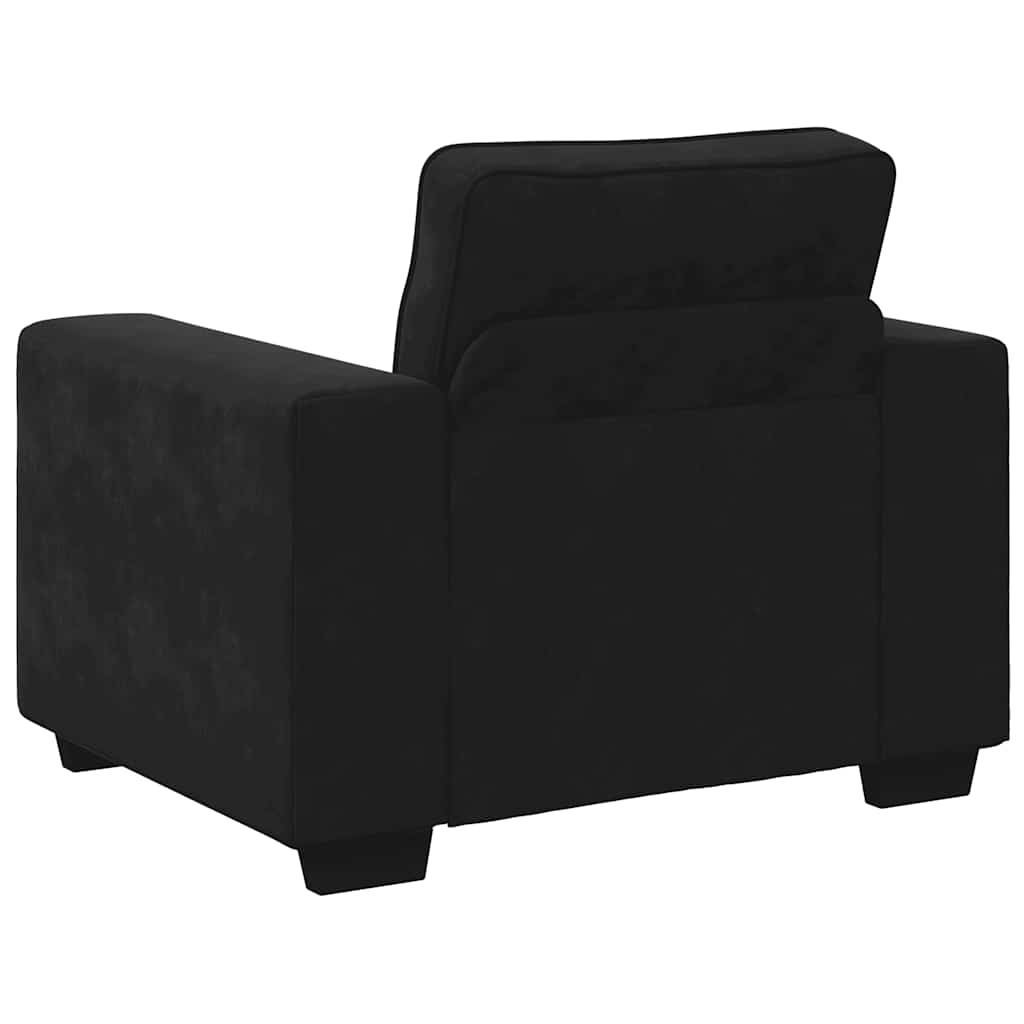 vidaXL Sofa Fotel Czarny 100x77x82 cm Aksamit