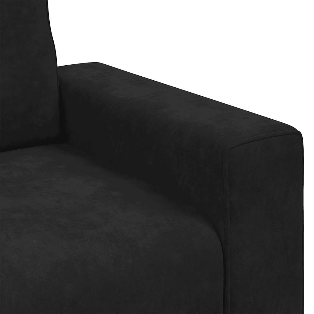 vidaXL Sofa Fotel Czarny 100x77x82 cm Aksamit