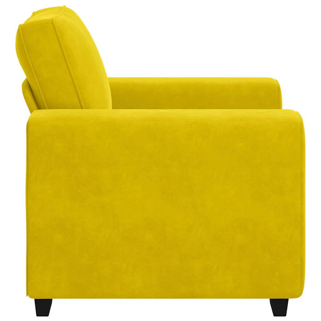 vidaXL Sofa Fotel Żółty 100x77x82 cm Aksamit