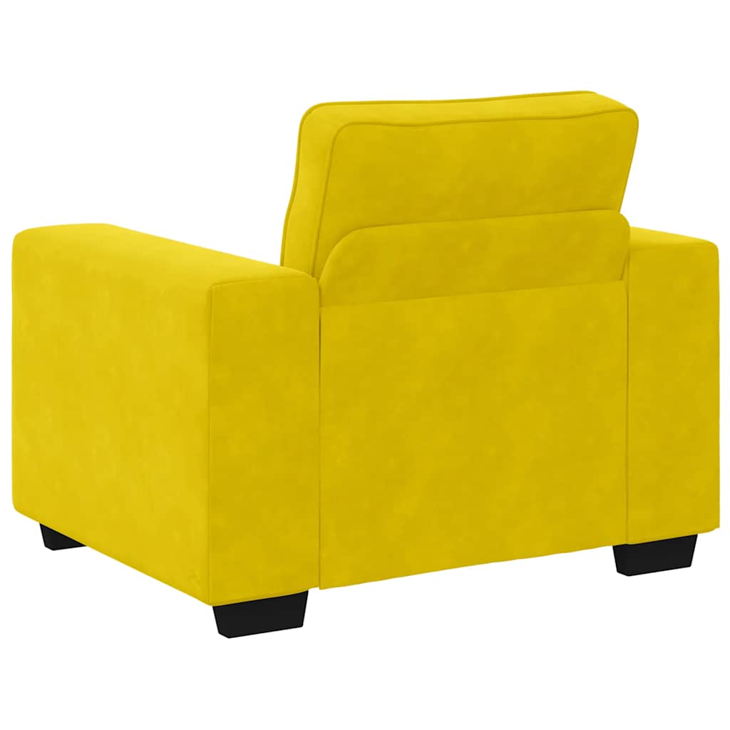 vidaXL Sofa Fotel Żółty 100x77x82 cm Aksamit