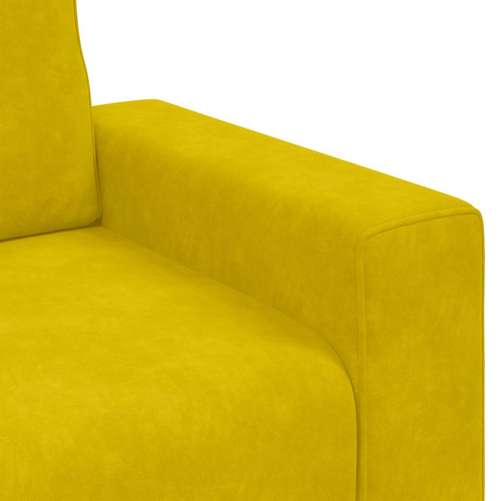 vidaXL Sofa Fotel Żółty 100x77x82 cm Aksamit