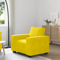 vidaXL Sofa Fotel Żółty 100x77x82 cm Aksamit