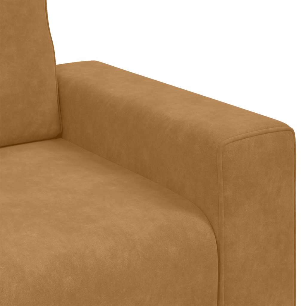 vidaXL Sofa Fotel Brązowy 100x77x82 cm Aksamit