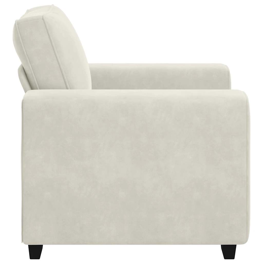 vidaXL Sofa Fotel Kremowy 100x77x82 cm Aksamit