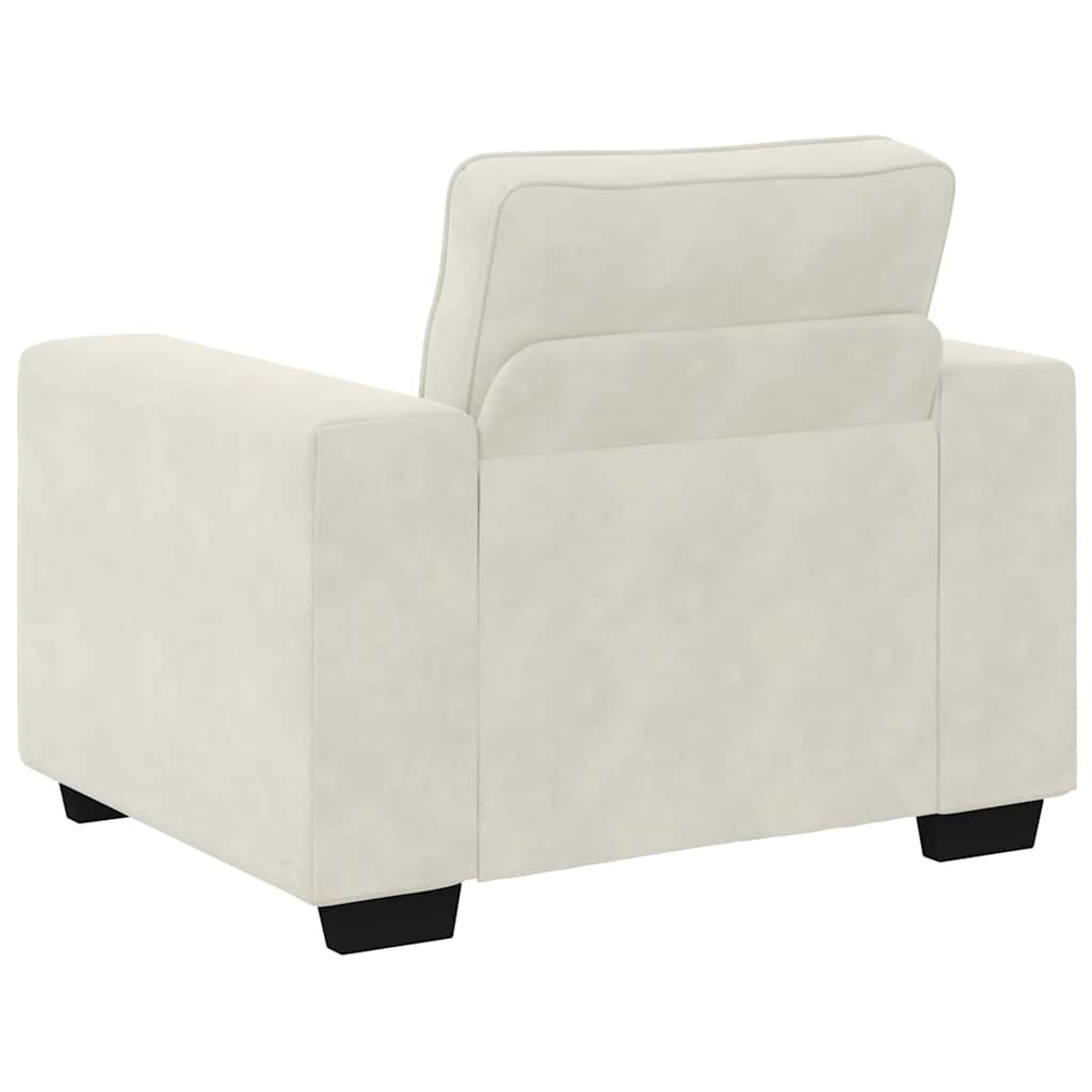 vidaXL Sofa Fotel Kremowy 100x77x82 cm Aksamit