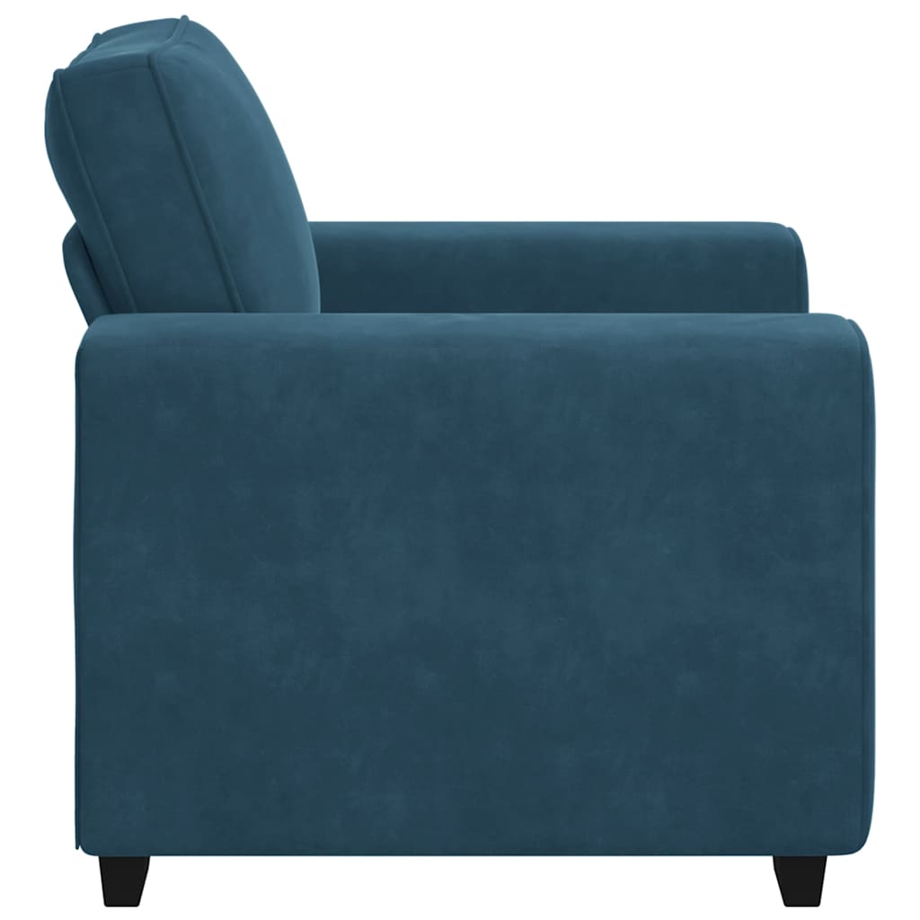 vidaXL Sofa Fotel Niebieski 100x77x82 cm Aksamit