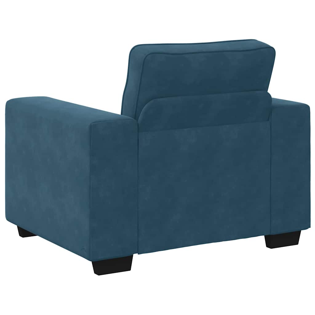 vidaXL Sofa Fotel Niebieski 100x77x82 cm Aksamit