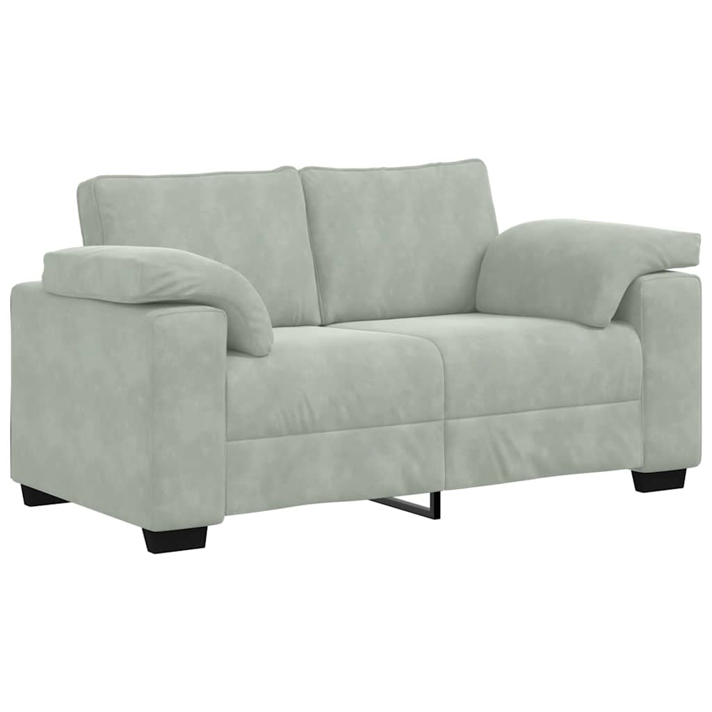 vidaXL Sofa dwuosobowa Jasnoszara 160x77x82 cm Aksamit