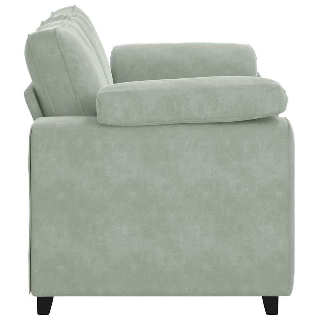vidaXL Sofa dwuosobowa Jasnoszara 160x77x82 cm Aksamit
