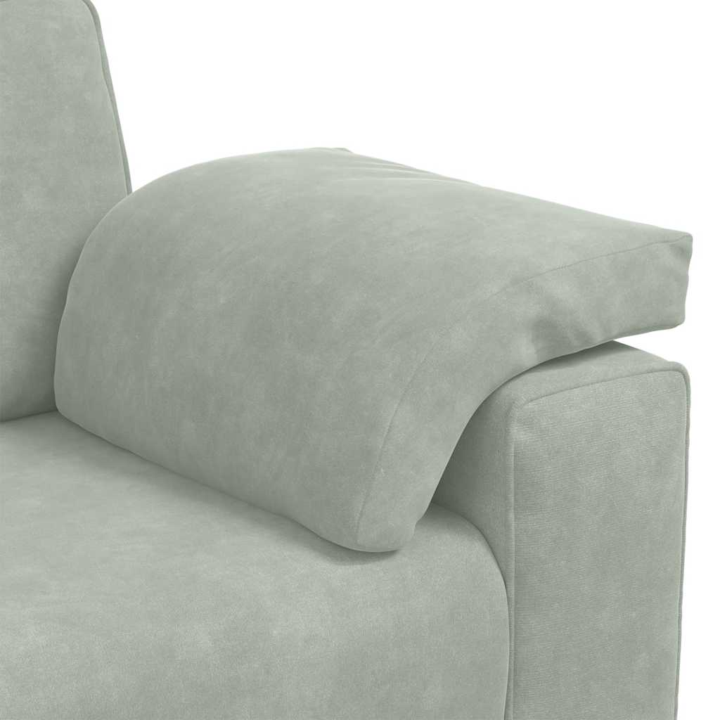 vidaXL Sofa dwuosobowa Jasnoszara 160x77x82 cm Aksamit