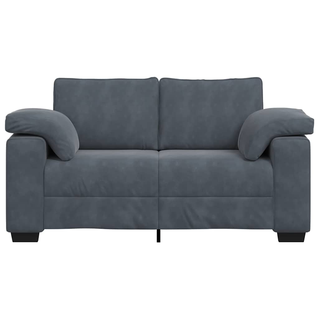 vidaXL Sofa dwuosobowa Ciemnoszara 160x77x82 cm Aksamit