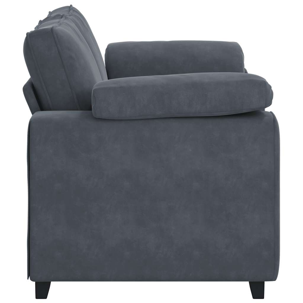 vidaXL Sofa dwuosobowa Ciemnoszara 160x77x82 cm Aksamit