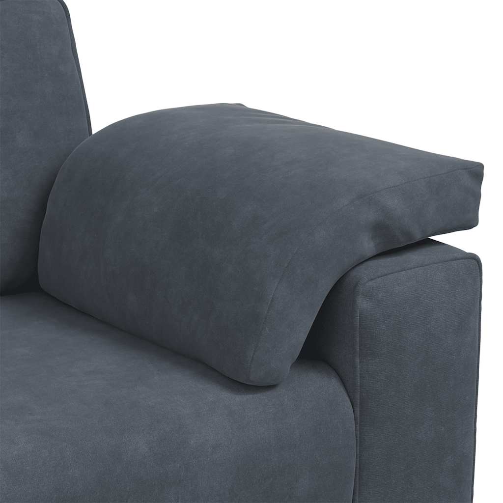 vidaXL Sofa dwuosobowa Ciemnoszara 160x77x82 cm Aksamit
