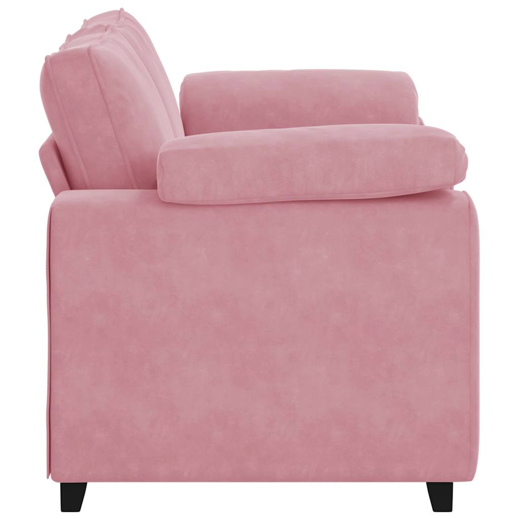 vidaXL Sofa dwuosobowa, różowa, 160x77x82 cm, aksamit