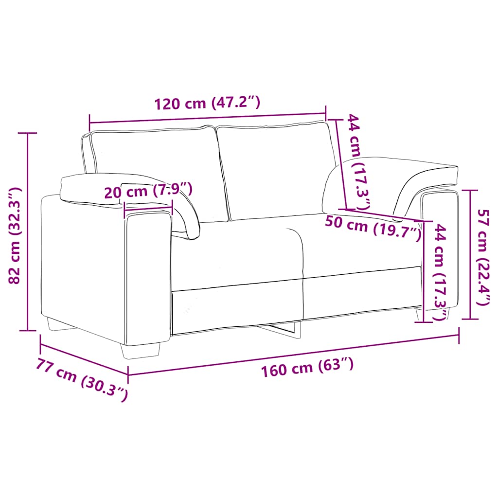 vidaXL Sofa dwuosobowa, różowa, 160x77x82 cm, aksamit
