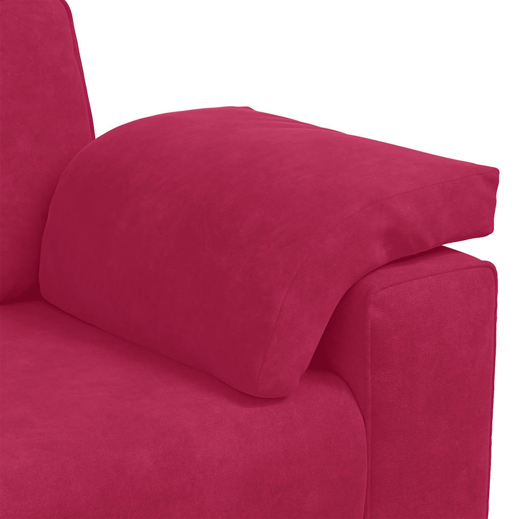 vidaXL Sofa dwuosobowa, wino czerwone, 160x77x82 cm, aksamit
