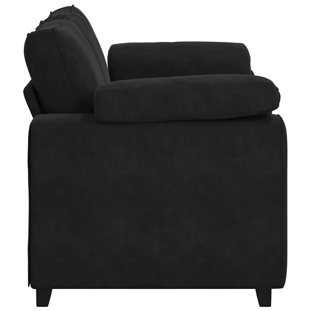 vidaXL Sofa dwuosobowa czarna 160x77x82 cm aksamitna