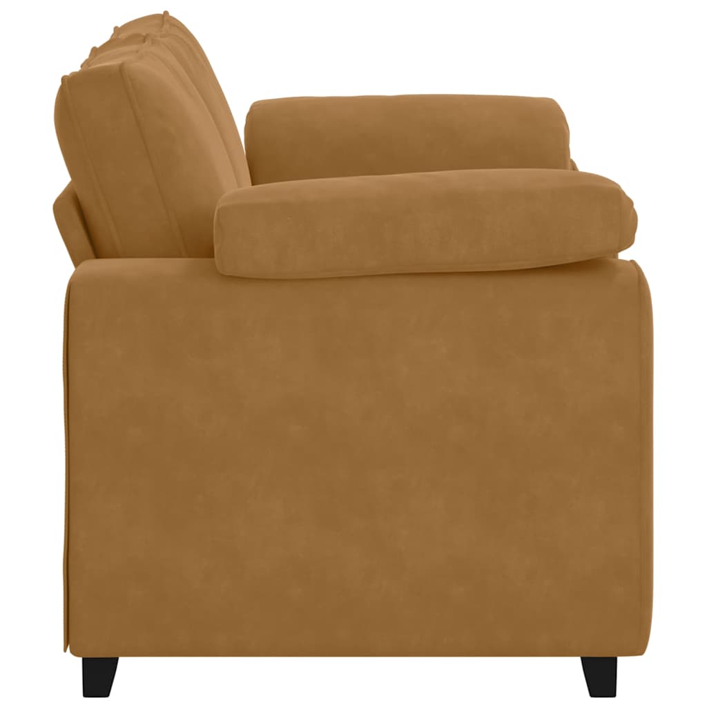 vidaXL Sofa dwuosobowa brązowa 160x77x82 cm aksamitna