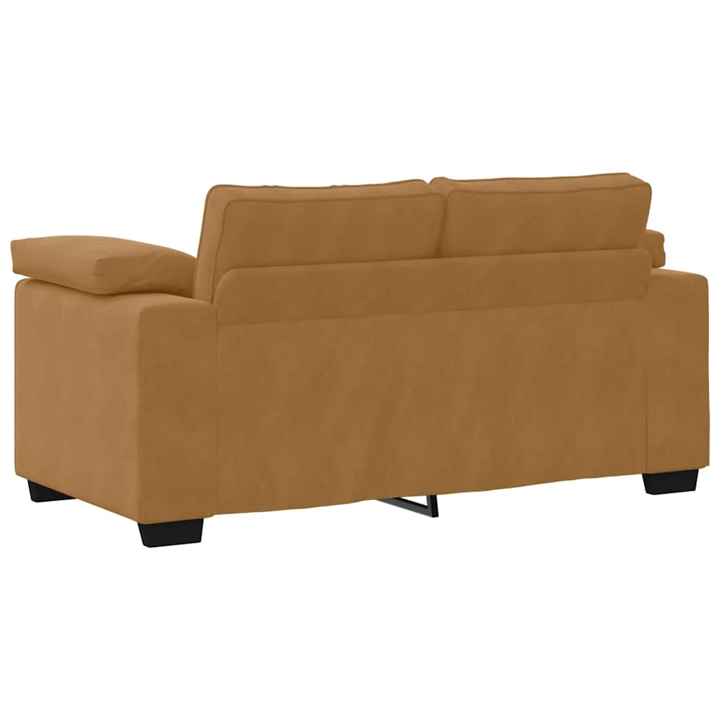 vidaXL Sofa dwuosobowa brązowa 160x77x82 cm aksamitna