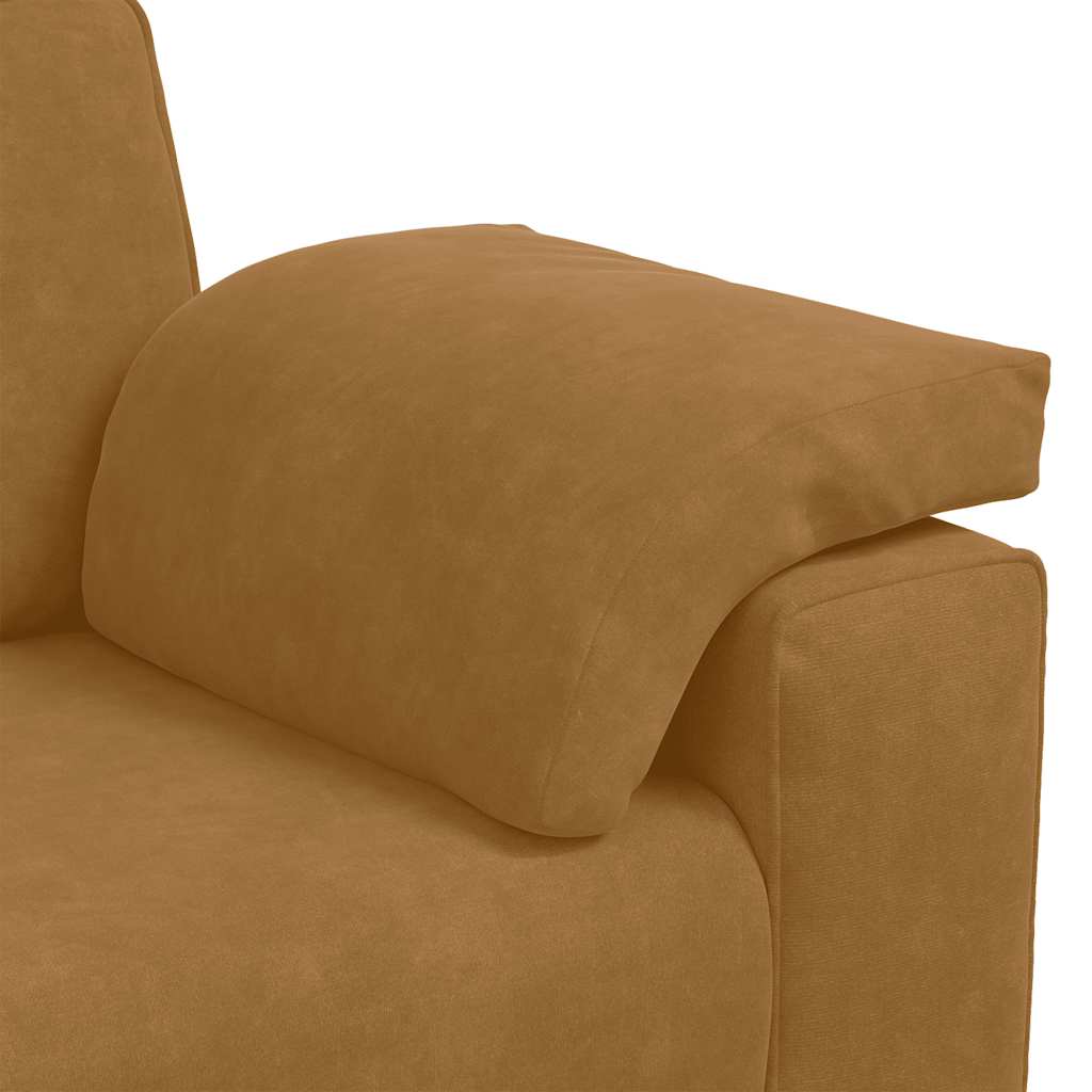 vidaXL Sofa dwuosobowa brązowa 160x77x82 cm aksamitna
