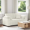 vidaXL Sofa dwuosobowa, kremowa, 160x77x82 cm, aksamit