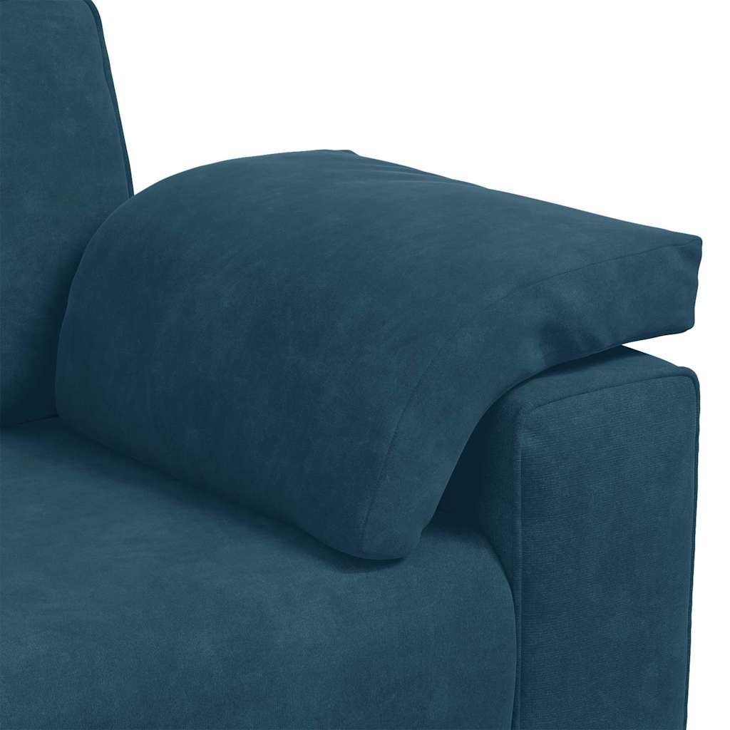 vidaXL Sofa dwuosobowa, niebieska, 160x77x82 cm, aksamit