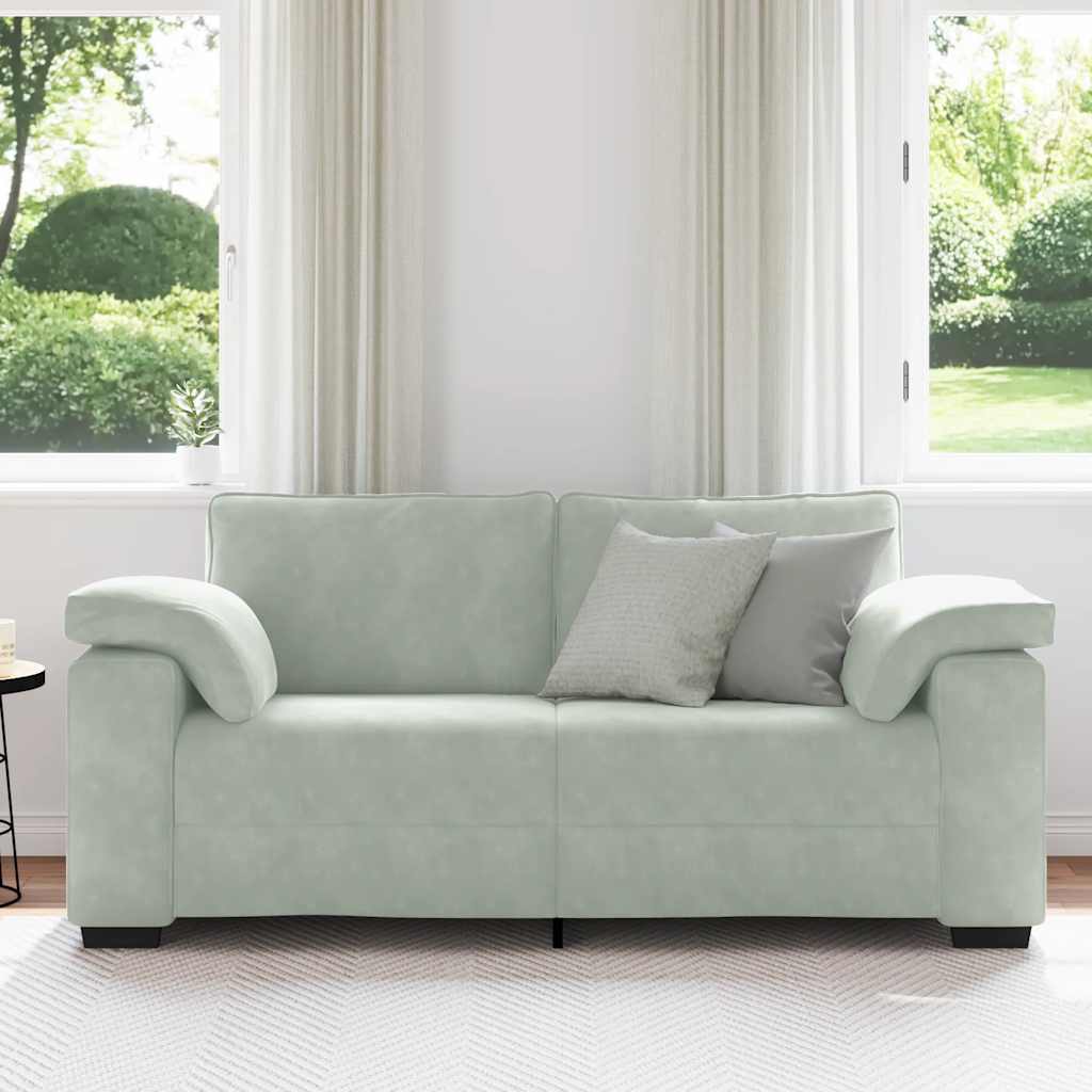 vidaXL Sofa dwuosobowa Jasnoszara 180x77x82 cm Aksamit