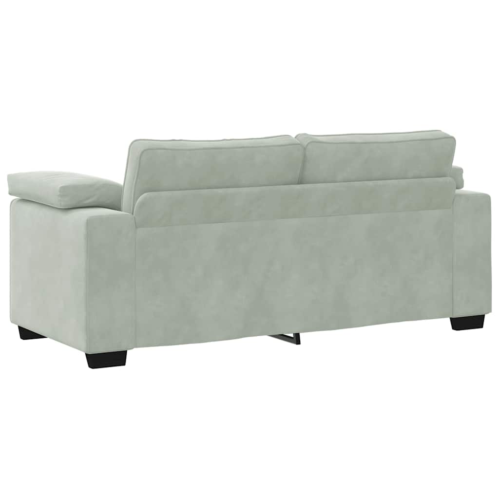 vidaXL Sofa dwuosobowa Jasnoszara 180x77x82 cm Aksamit
