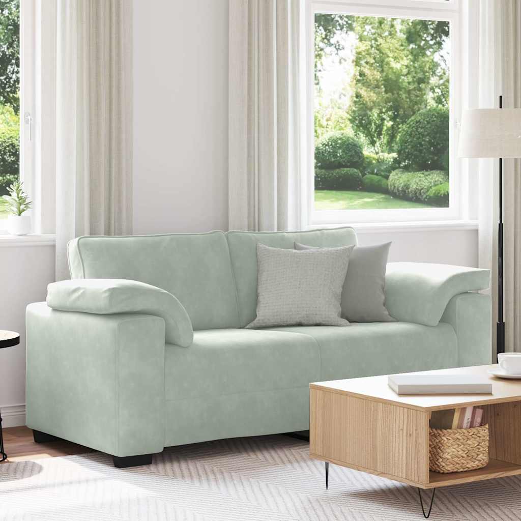 vidaXL Sofa dwuosobowa Jasnoszara 180x77x82 cm Aksamit