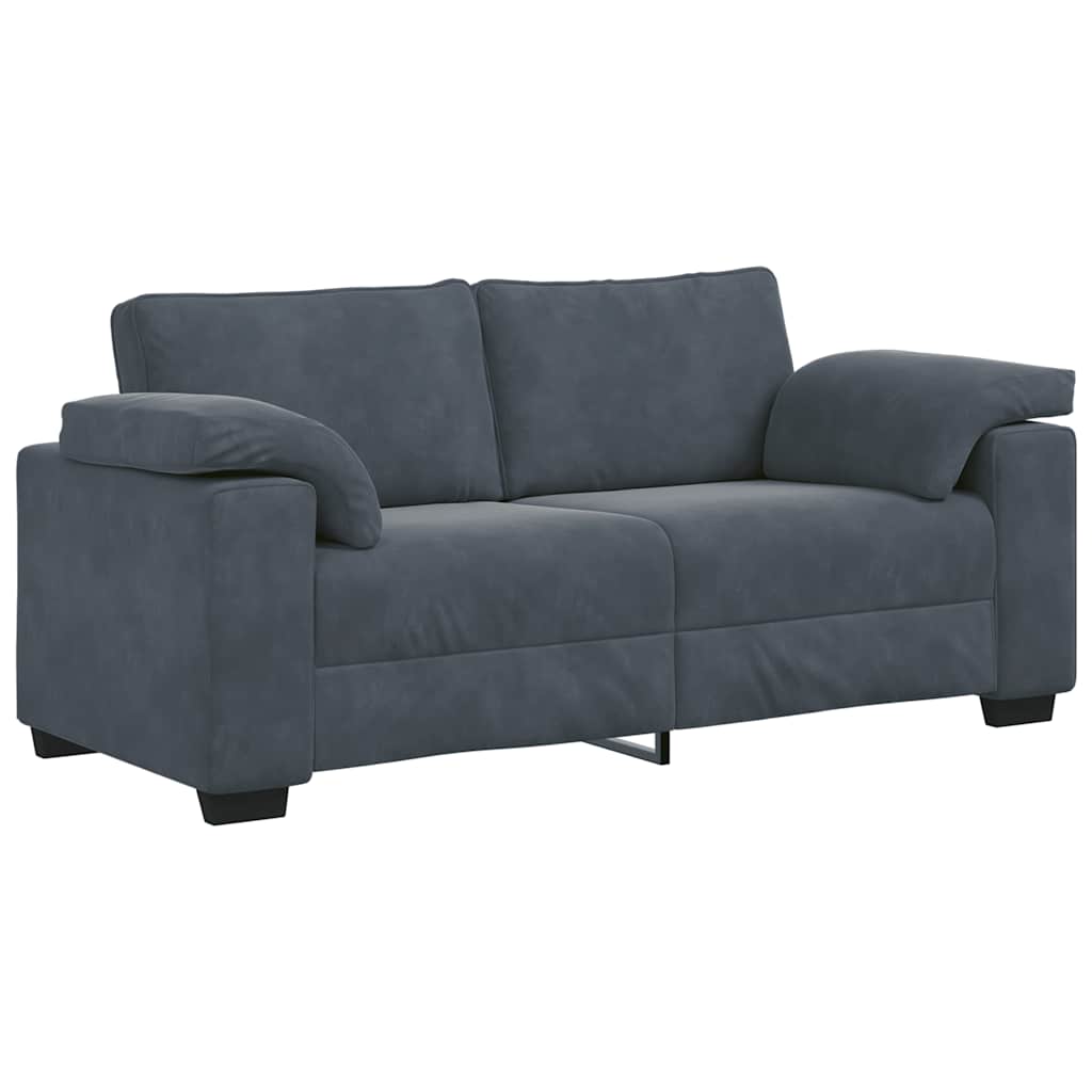 vidaXL Sofa dwuosobowa Ciemnoszara 180x77x82 cm Aksamit