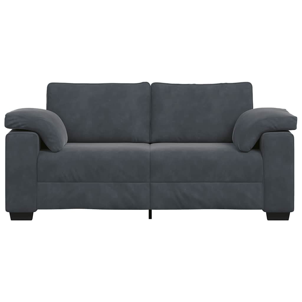 vidaXL Sofa dwuosobowa Ciemnoszara 180x77x82 cm Aksamit