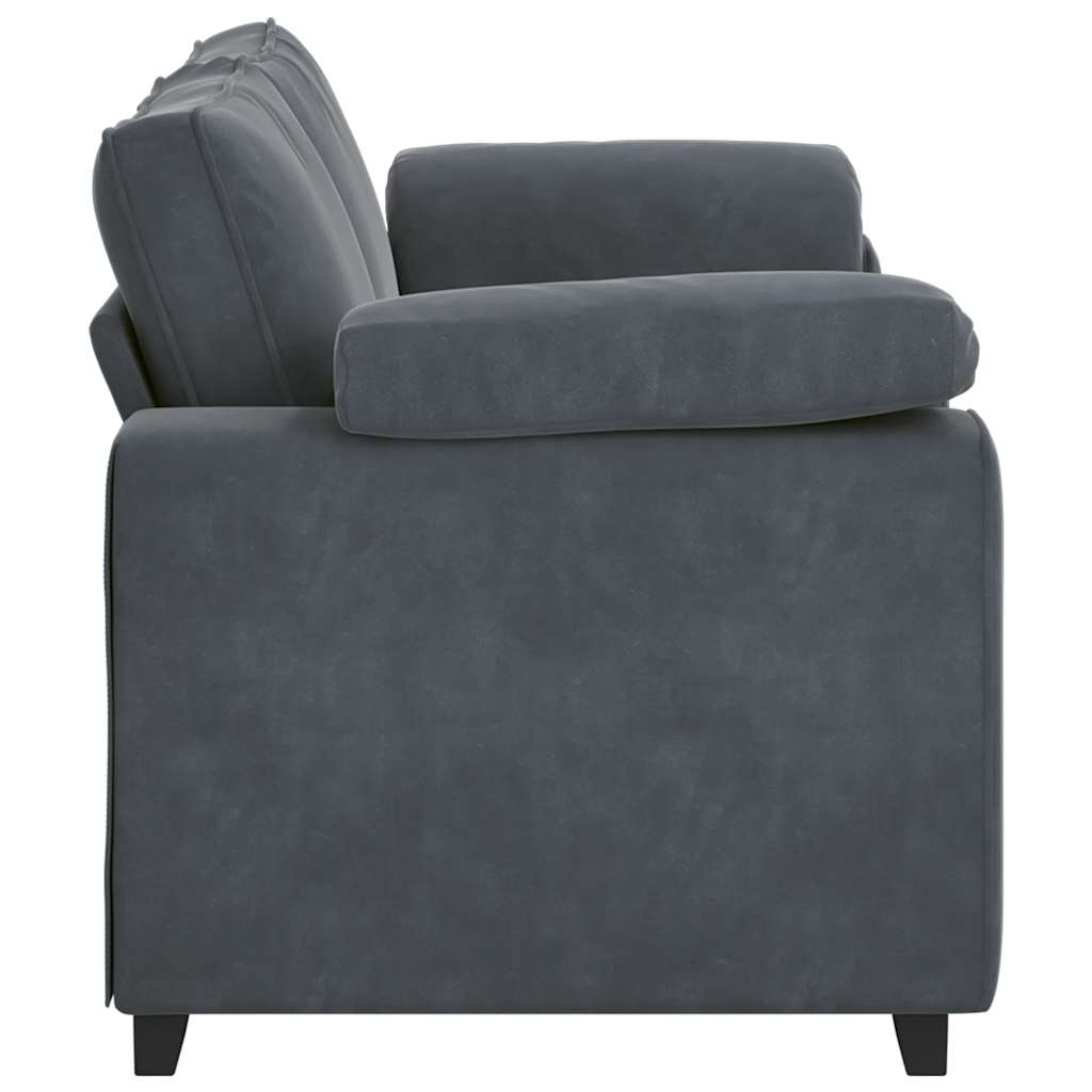 vidaXL Sofa dwuosobowa Ciemnoszara 180x77x82 cm Aksamit