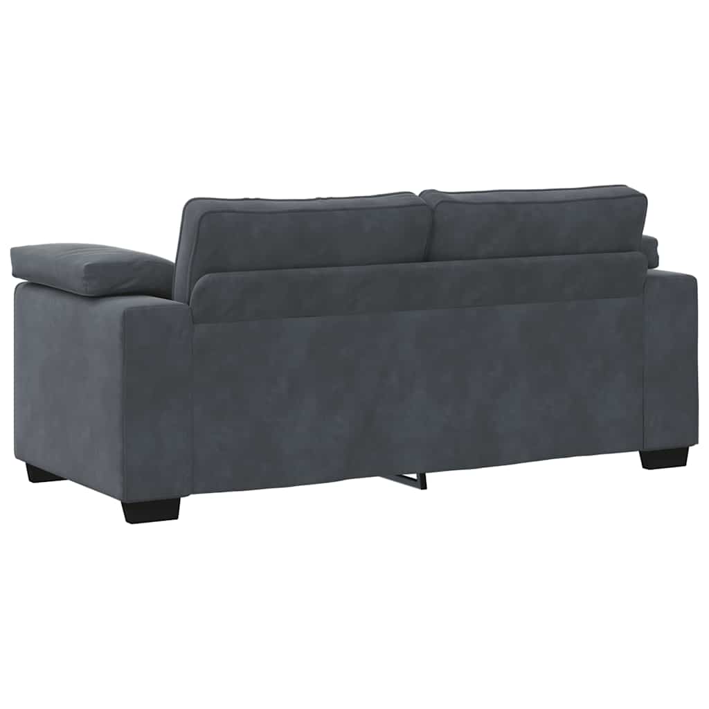 vidaXL Sofa dwuosobowa Ciemnoszara 180x77x82 cm Aksamit