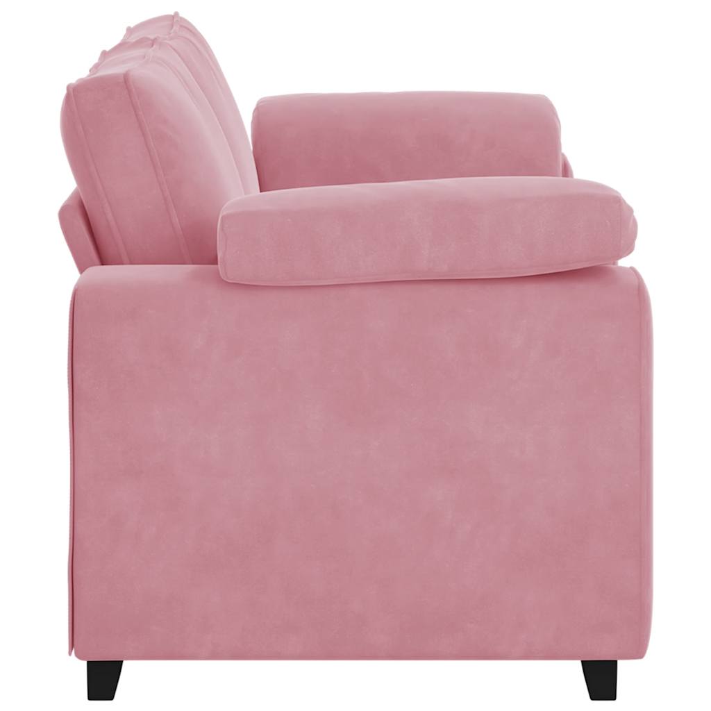 vidaXL Sofa dwuosobowa, różowa, 180x77x82 cm, aksamit